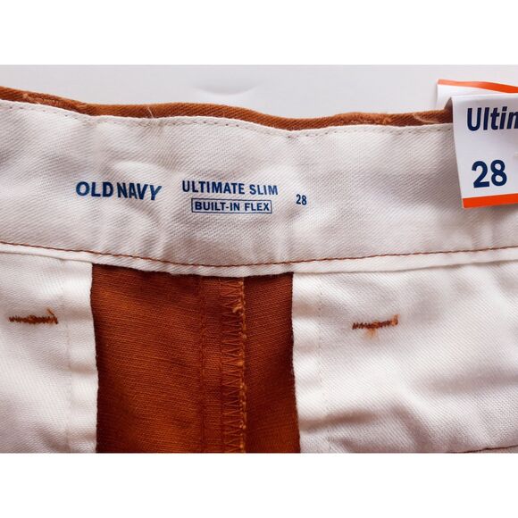 Old Navy Ultimate Slim Built-In Flex Roasted Pumpkin Men's Shorts S28 NWT $29.99 - Picture 6 of 6